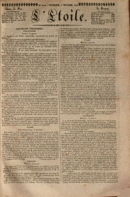 L' étoile Freitag 3. Februar 1826