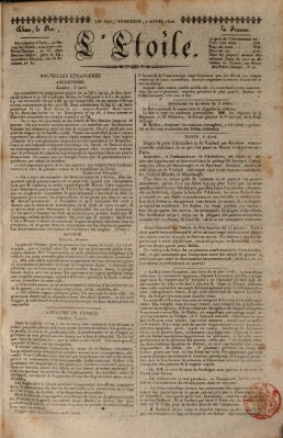 L' étoile Freitag 7. April 1826