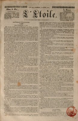 L' étoile Samstag 8. April 1826