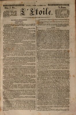 L' étoile Montag 17. April 1826