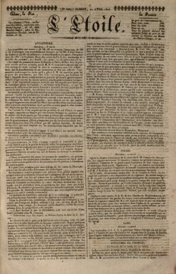 L' étoile Samstag 22. April 1826