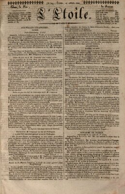 L' étoile Montag 24. April 1826