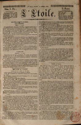 L' étoile Donnerstag 27. April 1826