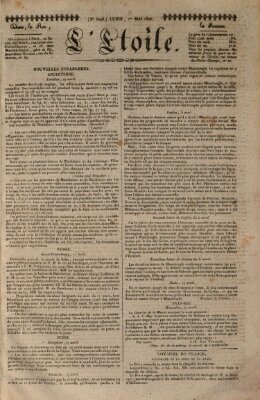 L' étoile Montag 1. Mai 1826