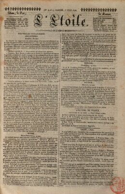 L' étoile Samstag 3. Juni 1826