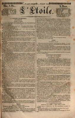 L' étoile Sonntag 9. Juli 1826