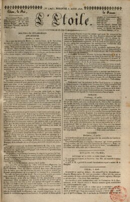 L' étoile Sonntag 6. August 1826