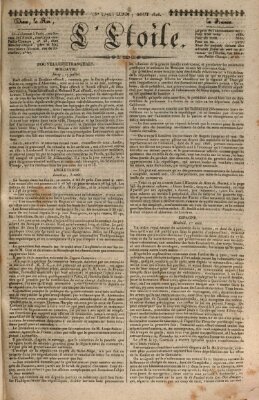 L' étoile Montag 7. August 1826