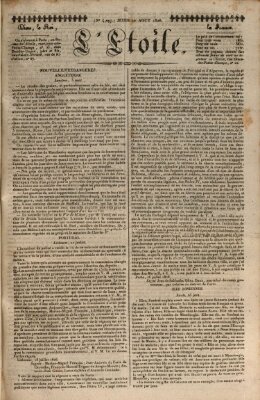 L' étoile Donnerstag 10. August 1826