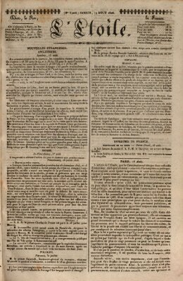 L' étoile Samstag 19. August 1826