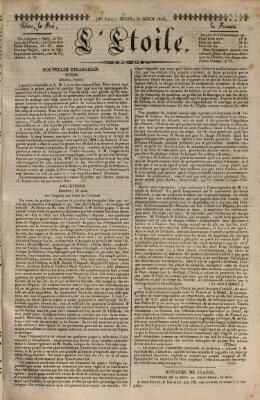 L' étoile Donnerstag 31. August 1826