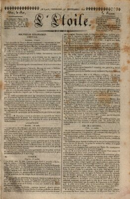 L' étoile Freitag 1. September 1826