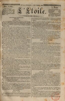 L' étoile Sonntag 3. September 1826