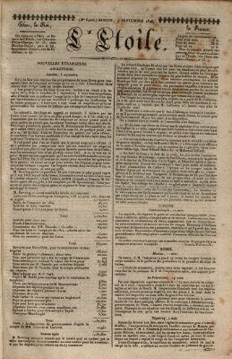 L' étoile Samstag 9. September 1826