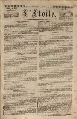 L' étoile Sonntag 10. September 1826