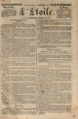 L' étoile Montag 11. September 1826