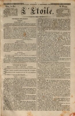 L' étoile Mittwoch 13. September 1826