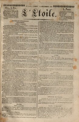 L' étoile Samstag 16. September 1826