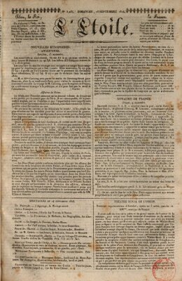 L' étoile Sonntag 17. September 1826