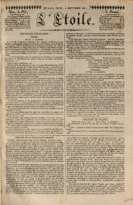 L' étoile Donnerstag 21. September 1826