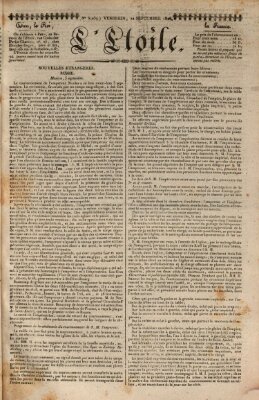 L' étoile Freitag 22. September 1826