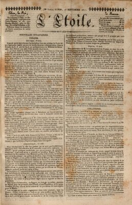 L' étoile Montag 25. September 1826