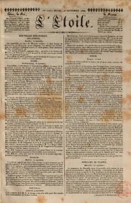 L' étoile Dienstag 26. September 1826