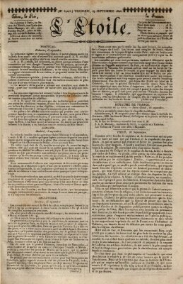 L' étoile Freitag 29. September 1826