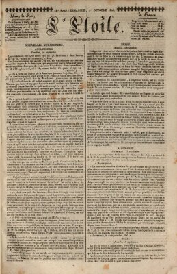 L' étoile Sonntag 1. Oktober 1826