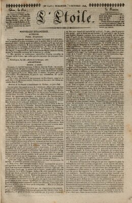 L' étoile Sonntag 8. Oktober 1826