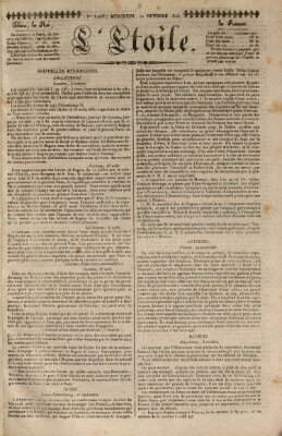 L' étoile Mittwoch 11. Oktober 1826