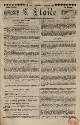 L' étoile Freitag 13. Oktober 1826