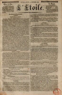 L' étoile Donnerstag 26. Oktober 1826