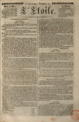 L' étoile Montag 6. November 1826