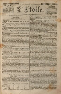 L' étoile Mittwoch 15. November 1826