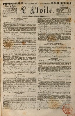 L' étoile Freitag 17. November 1826