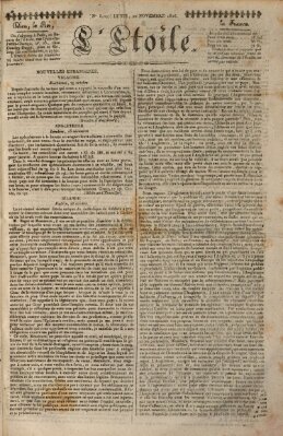 L' étoile Montag 20. November 1826