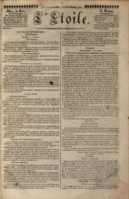 L' étoile Samstag 25. November 1826