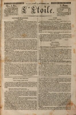 L' étoile Montag 27. November 1826