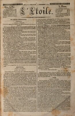 L' étoile Sonntag 17. Dezember 1826