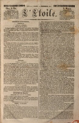 L' étoile Dienstag 19. Dezember 1826