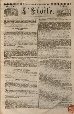 L' étoile Samstag 23. Dezember 1826