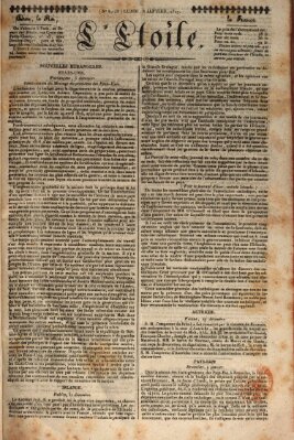 L' étoile Montag 8. Januar 1827