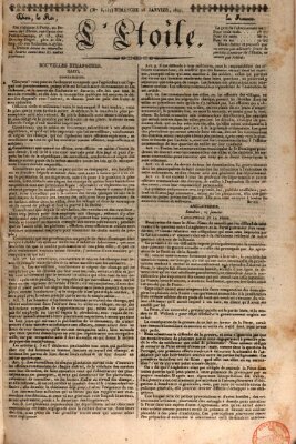 L' étoile Sonntag 28. Januar 1827