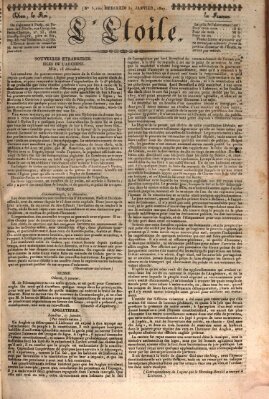 L' étoile Mittwoch 31. Januar 1827