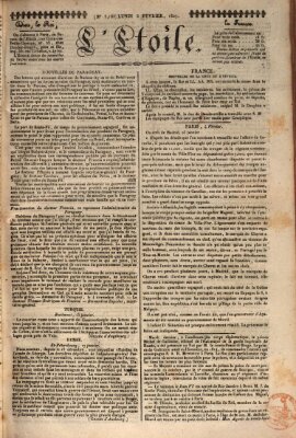 L' étoile Montag 5. Februar 1827