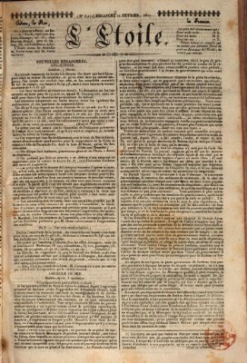 L' étoile Sonntag 11. Februar 1827