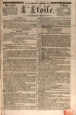 L' étoile Sonntag 25. Februar 1827