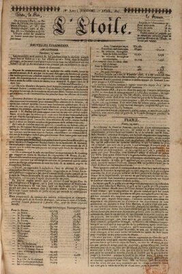 L' étoile Sonntag 1. April 1827