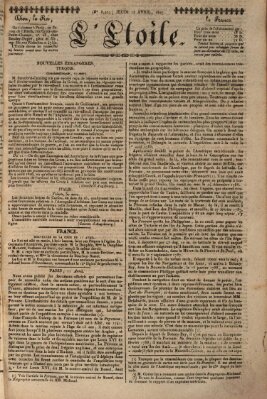 L' étoile Donnerstag 12. April 1827